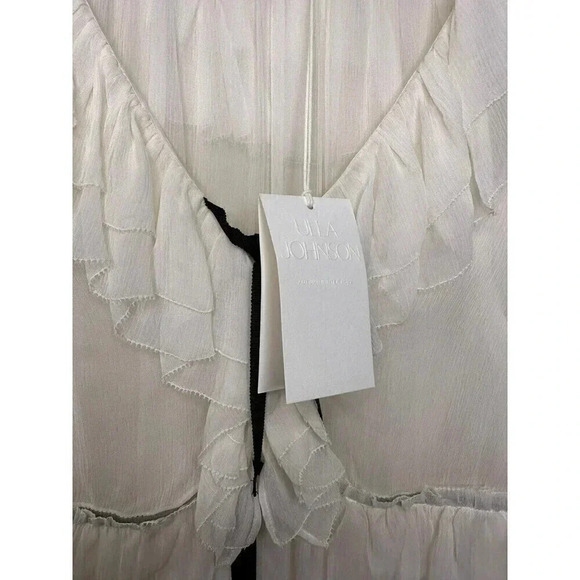 Ulla Johnson Vivian Blouse Pearl Size 8 100% Silk NWT - Picture 9 of 15